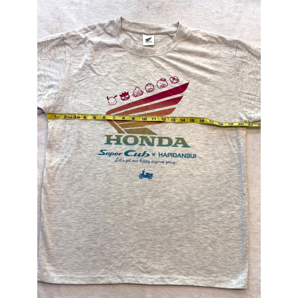 Honda Super Cub x Hapidanbui Sanrio Graphic T-Shirt Grey Large 5277-2585 - Picture 4 of 7